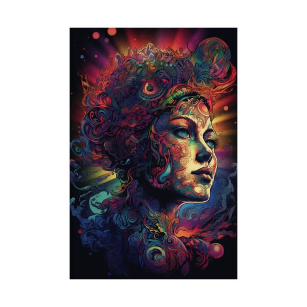 Vertical Posters - Vibrant Psychedelic Woman Portrait in Matte Finish - Image 5