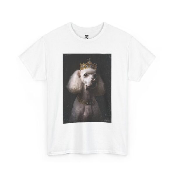 Poodle Dog With crown Tshirt Renaissance Dog Portrait from Photo, Royal Pet King Portrait Painting Art, Portrait Art Design - Image 3
